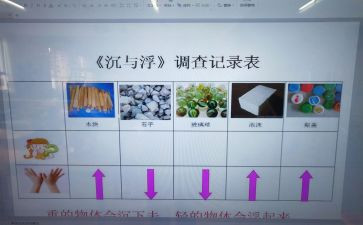 小班沉与浮教学反思最新7篇