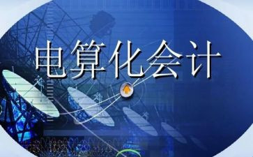 会计电算化总结报告5篇