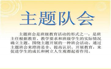 小学班队会活动总结5篇