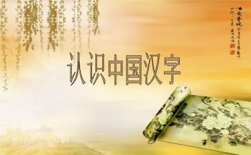 学汉字的心得6篇