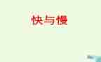 有关快与慢的作文优质6篇
